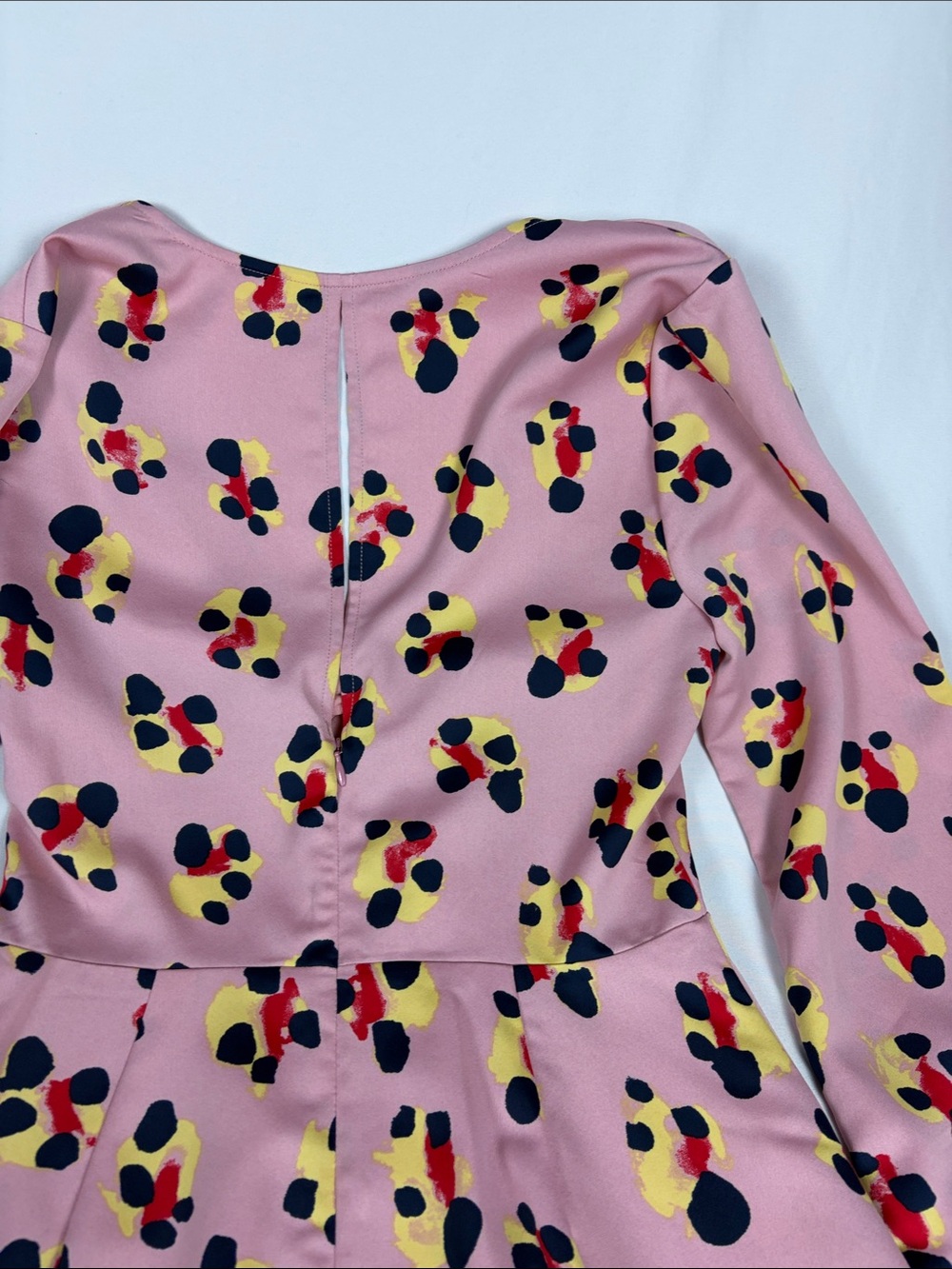 BCBGeneration Pink Floral-Spot Twist-Front Dress - Picture 8 of 10